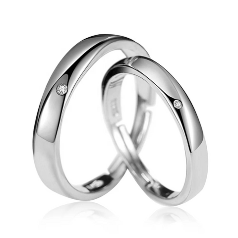 925 Sterling Silver Adjustable Ring Set