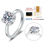 1 Ct Moissanite Round Cut Flower Bud 925 Sterling Silver Ring