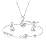 925 Sterling Silver Diamond Set