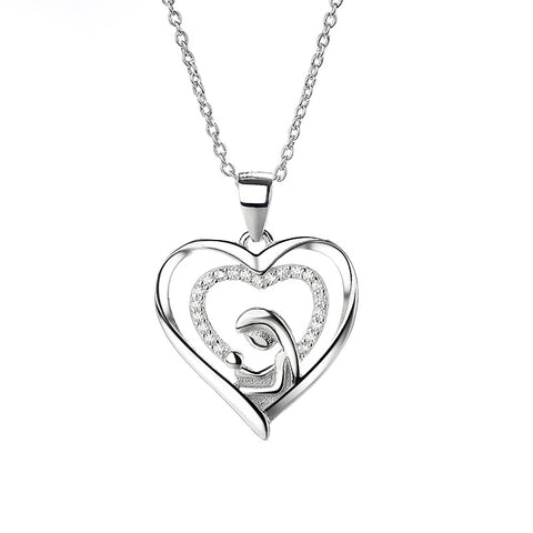 925 Sterling silver mothers heart Necklace