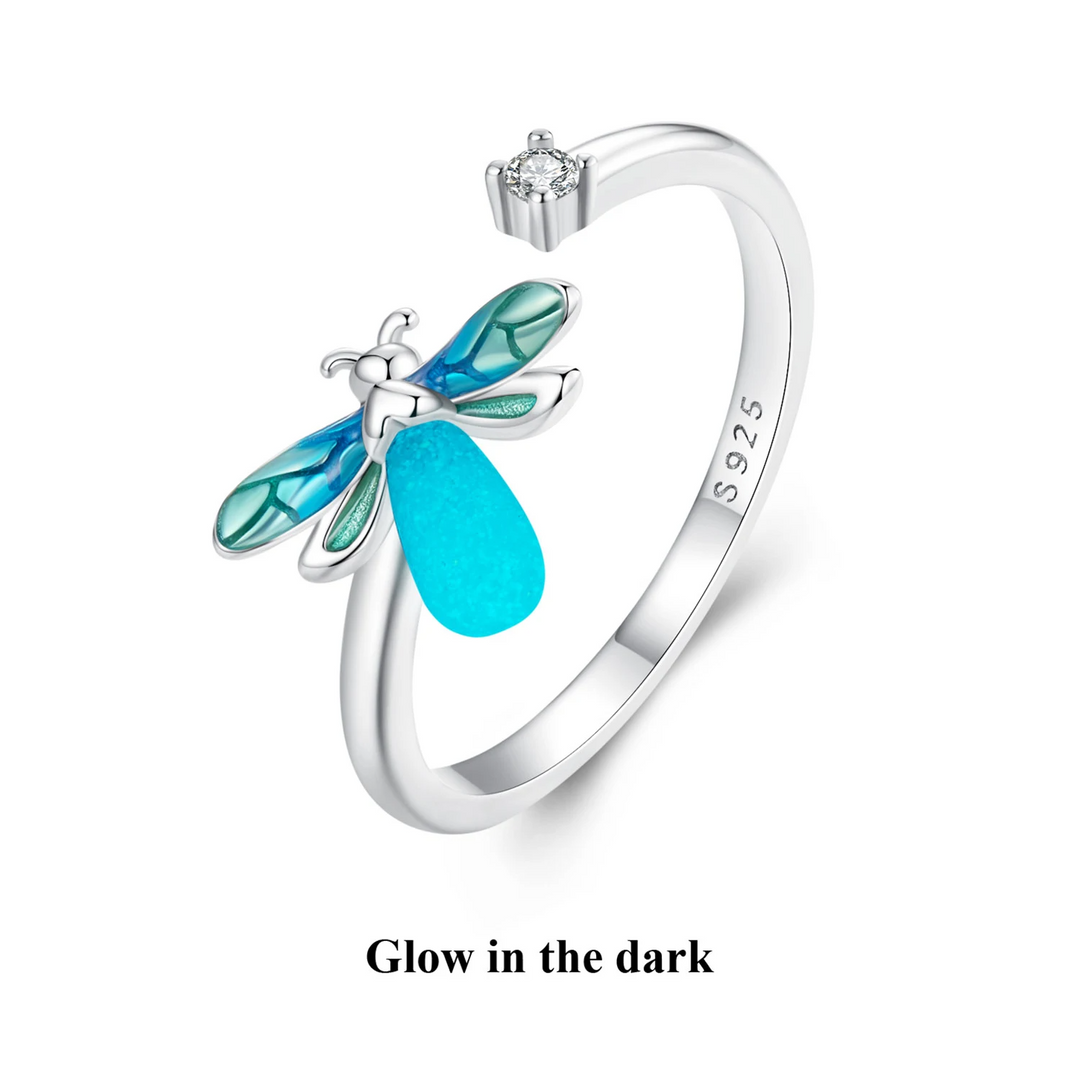 925 Sterling Silver Adjustable Luminous Firefly Ring – gabi-jewelry