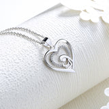 925 Sterling silver mothers heart Necklace