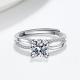 1 Ct Moissanite Eternity 925 Sterling Silver Ring