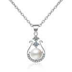 925 Sterling Silver Water Drop Freshwater Pearl Necklace