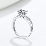 1 Ct Moissanite Eternity 925 Sterling Silver Ring