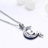 925 Sterling Silver Moon Fairy Necklace