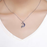 925 Sterling Silver Moon Fairy Necklace