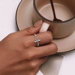 925 Sterling Silver Adjustable Anka Cross Ring