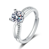 1 Ct Moissanite Eternity 925 Sterling Silver Ring