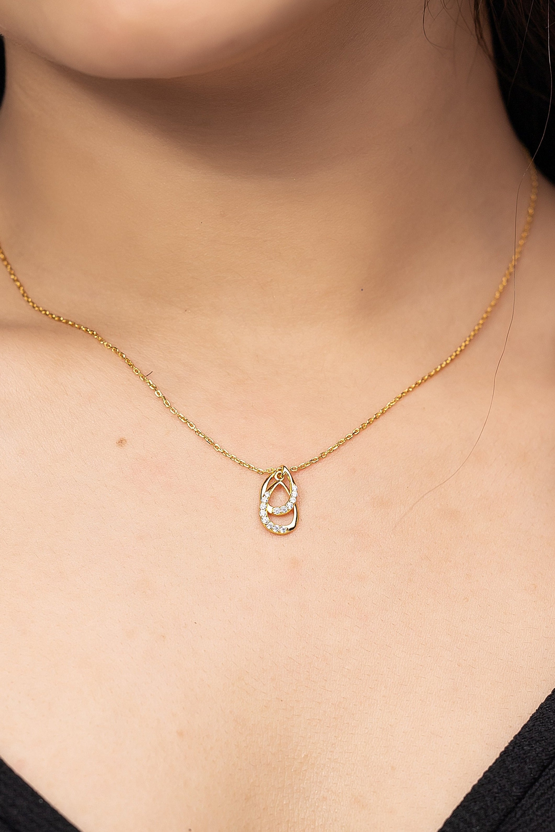 925 Sterling silver water drop Necklace