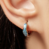 925 Sterling Silver Blue Earrings