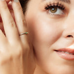 925 Sterling Silver Adjustable Green Leaf Ring