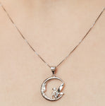 925 Sterling Silver Moon Fairy Necklace