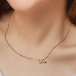 925 Sterling Silver Double Heart Necklace