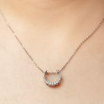 925 Sterling Silver Moon & Star Necklace