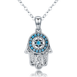 925 Sterling Silver Guarding Hand Necklace