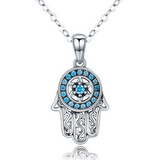 925 Sterling Silver Guarding Hand Necklace