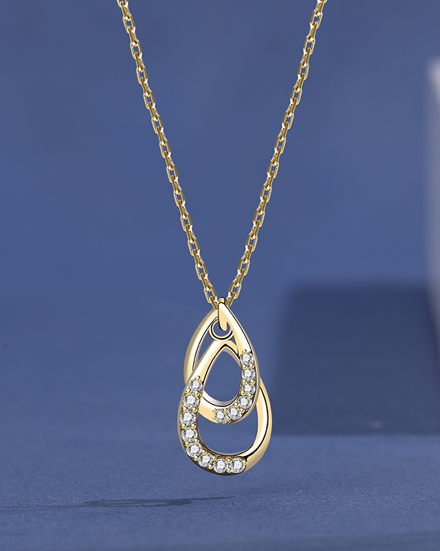 925 Sterling silver water drop Necklace