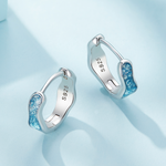 925 Sterling Silver Blue Earrings