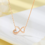 925 Sterling Silver Double Heart Necklace