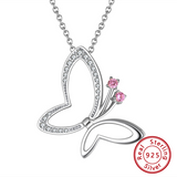 925 Sterling Silver adjustable Butterfly Necklace