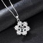 925 Sterling Silver Flower With Natural Pearl Necklace