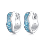 925 Sterling Silver Blue Earrings