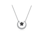 925 Sterling Silver Moon & Star Necklace