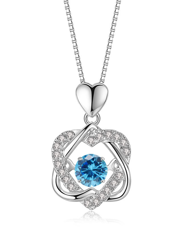 925 Sterling Silver Two Hearts Necklace