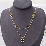 Double Roman Numerals Necklace