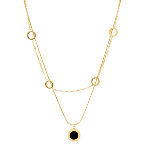 Double Roman Numerals Necklace