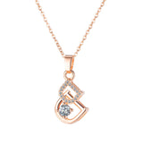 Rose gold double D necklace