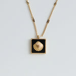 square shell  necklace