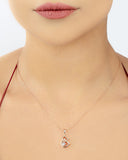 Rose gold double D necklace